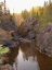 A view of the Pine River downstream from the gorge